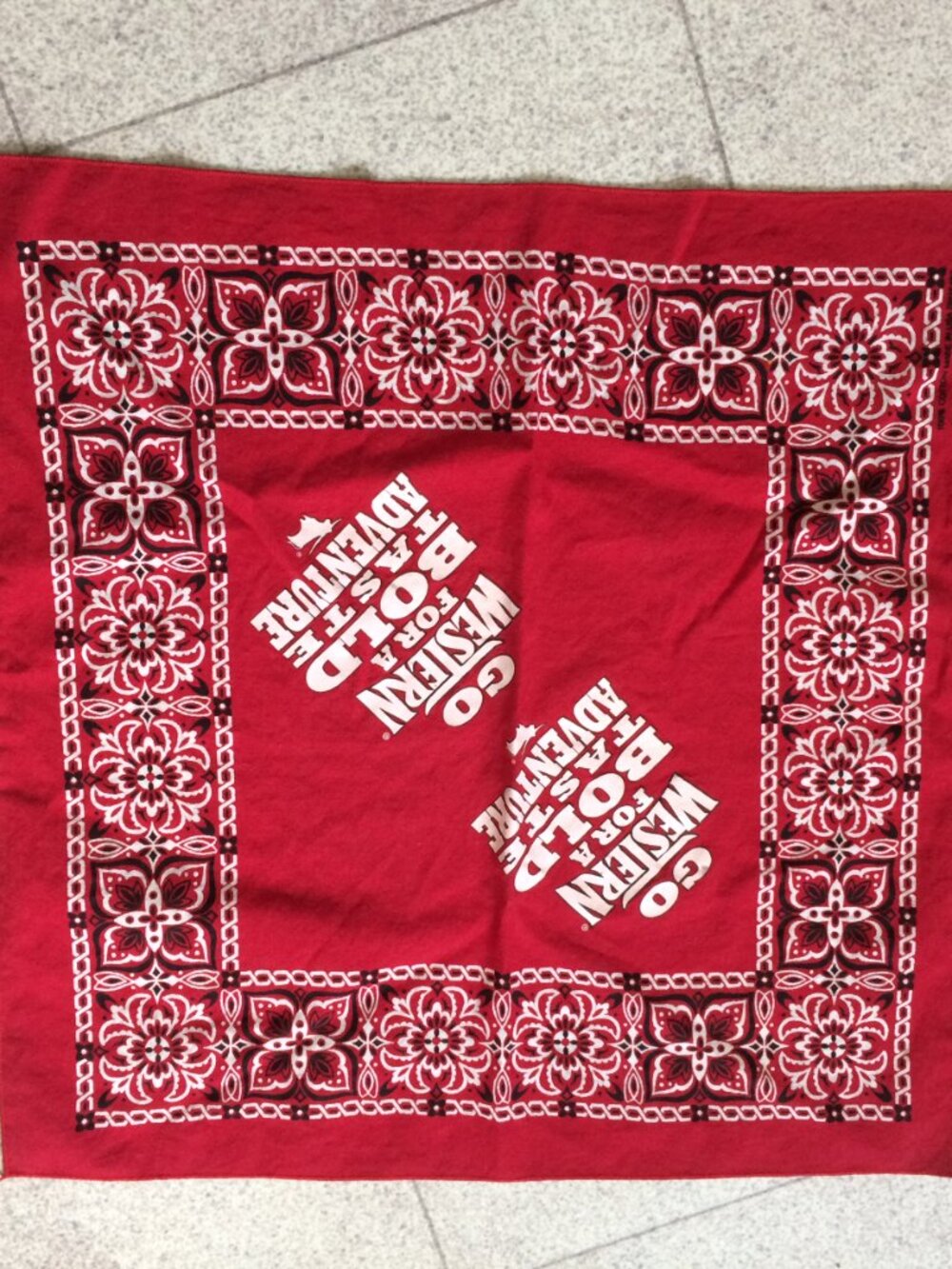 Two Red Bandanas Head Scarfs Hair Ties